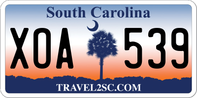 SC license plate XOA539