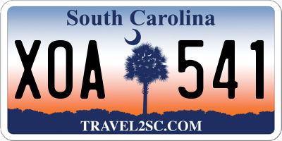 SC license plate XOA541