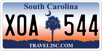 SC license plate XOA544