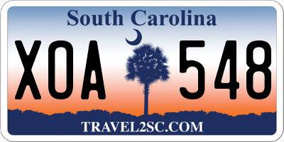 SC license plate XOA548