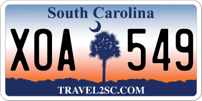 SC license plate XOA549