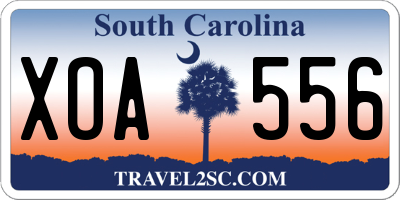 SC license plate XOA556