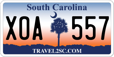 SC license plate XOA557