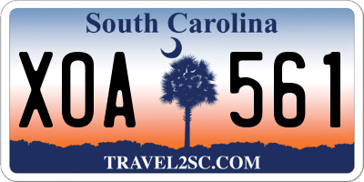 SC license plate XOA561