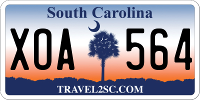 SC license plate XOA564