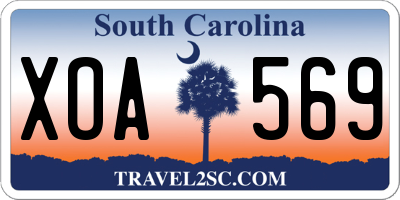 SC license plate XOA569