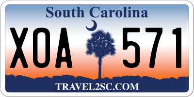 SC license plate XOA571