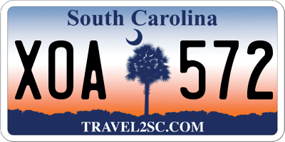 SC license plate XOA572