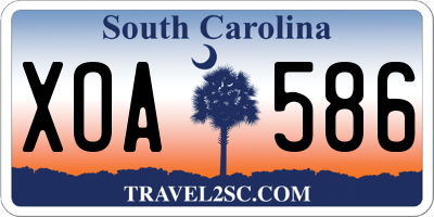 SC license plate XOA586