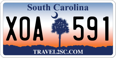 SC license plate XOA591