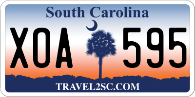 SC license plate XOA595