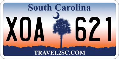 SC license plate XOA621