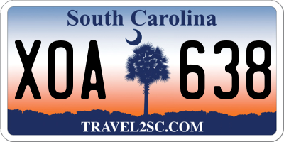 SC license plate XOA638