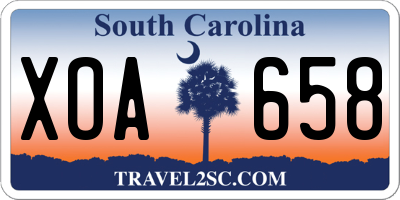 SC license plate XOA658