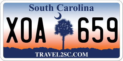 SC license plate XOA659
