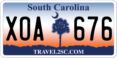 SC license plate XOA676