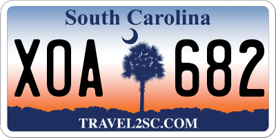 SC license plate XOA682