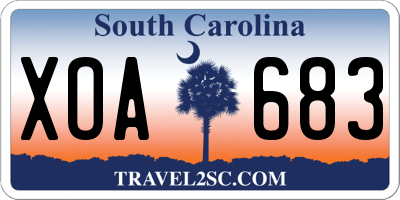 SC license plate XOA683
