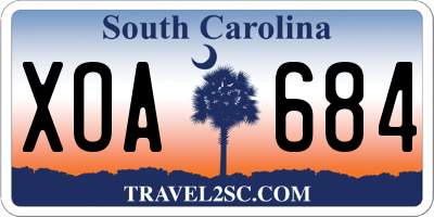 SC license plate XOA684
