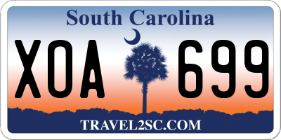 SC license plate XOA699