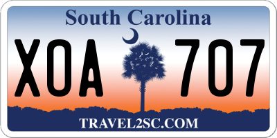 SC license plate XOA707
