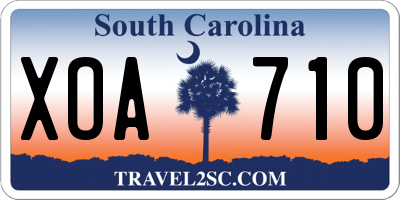 SC license plate XOA710