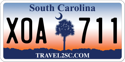 SC license plate XOA711