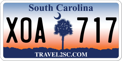 SC license plate XOA717