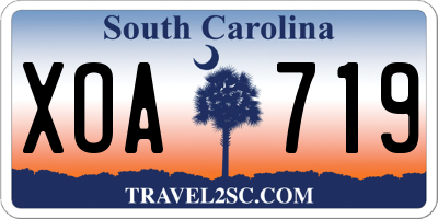 SC license plate XOA719