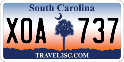 SC license plate XOA737