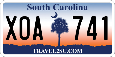SC license plate XOA741