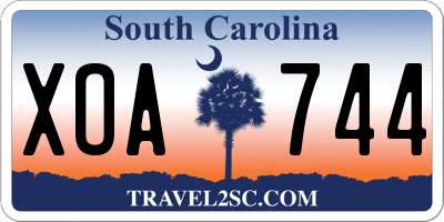 SC license plate XOA744