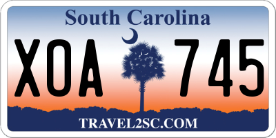 SC license plate XOA745