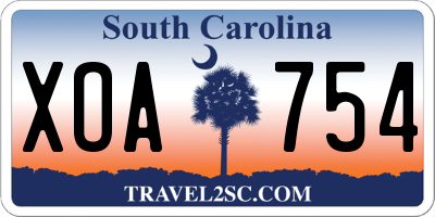 SC license plate XOA754