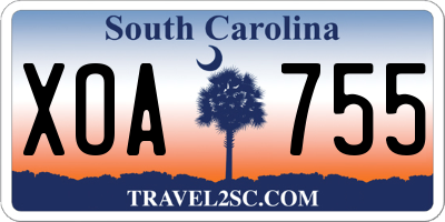 SC license plate XOA755