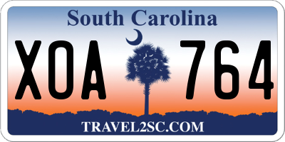 SC license plate XOA764
