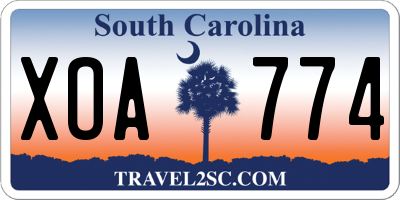 SC license plate XOA774