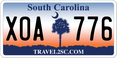 SC license plate XOA776