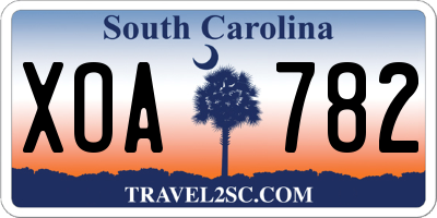 SC license plate XOA782