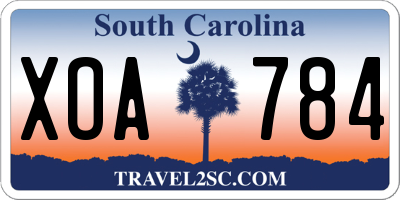SC license plate XOA784