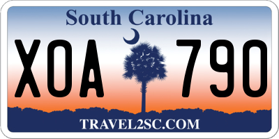 SC license plate XOA790