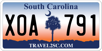 SC license plate XOA791