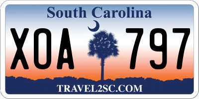 SC license plate XOA797