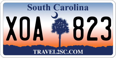 SC license plate XOA823