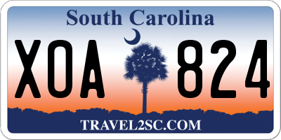 SC license plate XOA824