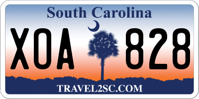 SC license plate XOA828