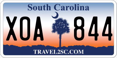 SC license plate XOA844