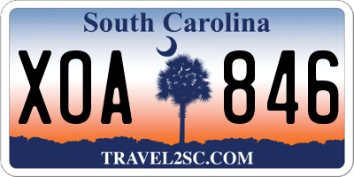 SC license plate XOA846