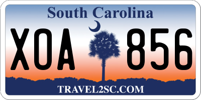 SC license plate XOA856