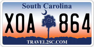 SC license plate XOA864